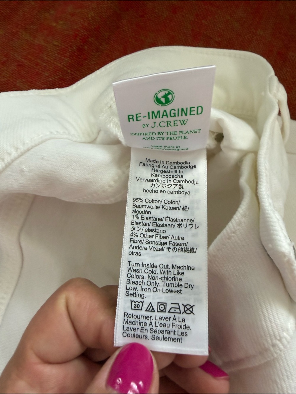 J. CREW Women’s Essential Straight White Cotton Blend Jeans, sz. 32, like new! - Picture 3 of 8